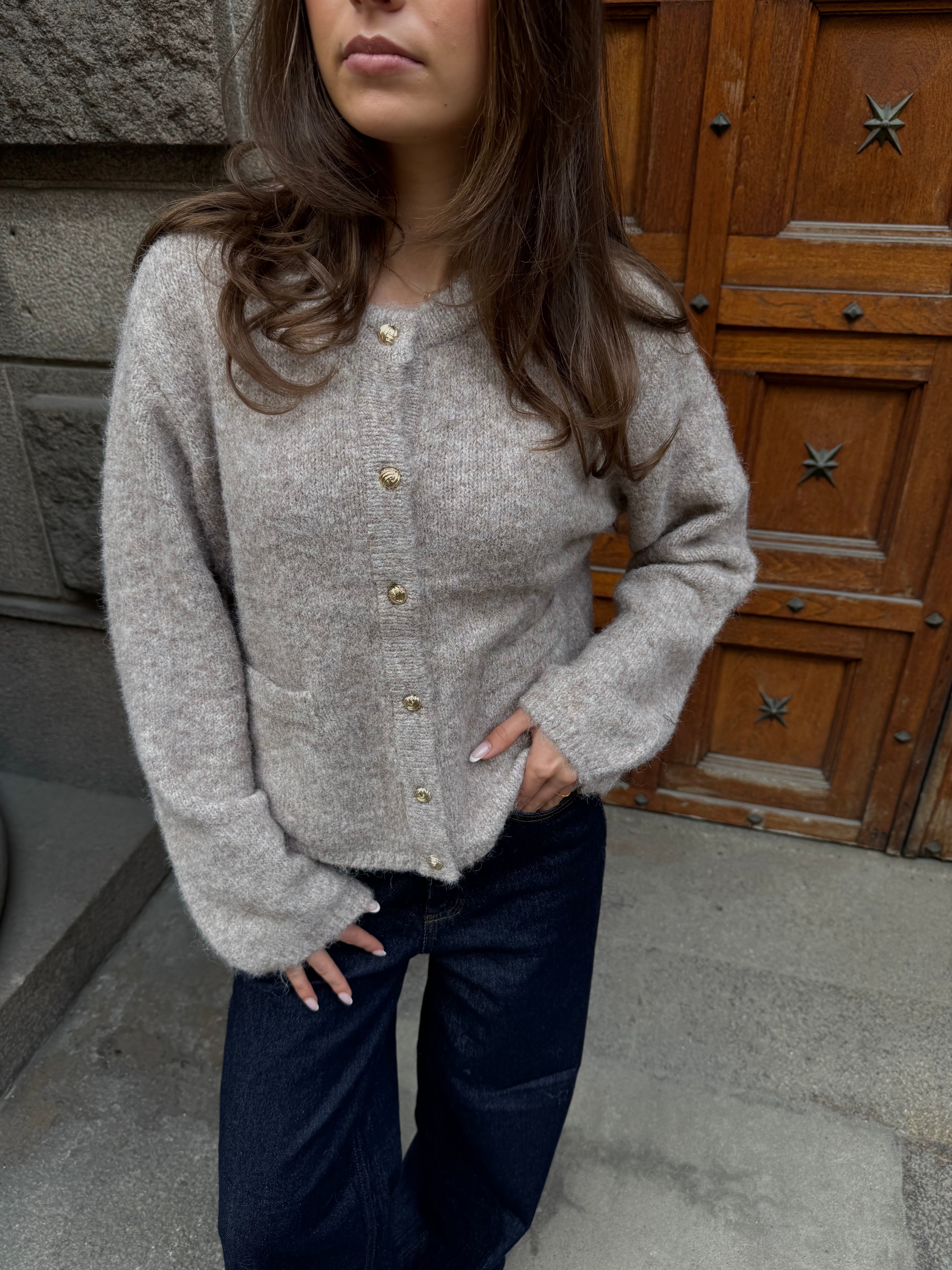OBJSAGGIA Pullover - Humus